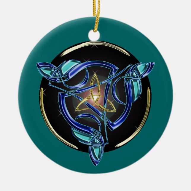 O círculo do ornamento da árvore de Triquetra (Frente)