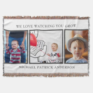 O cobertor de algodão do bebê de três fotos