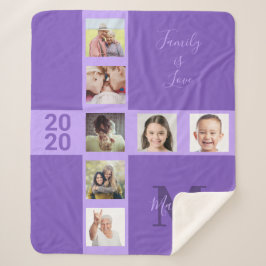 O cobertor personalizado de suas fotos e texto