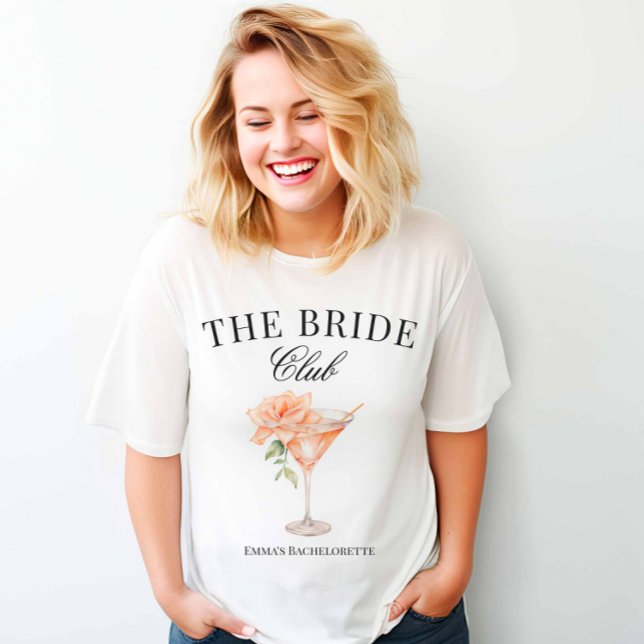 O Cocktail Blush Club da Noiva (Blush Cocktail Bride Tshirt)