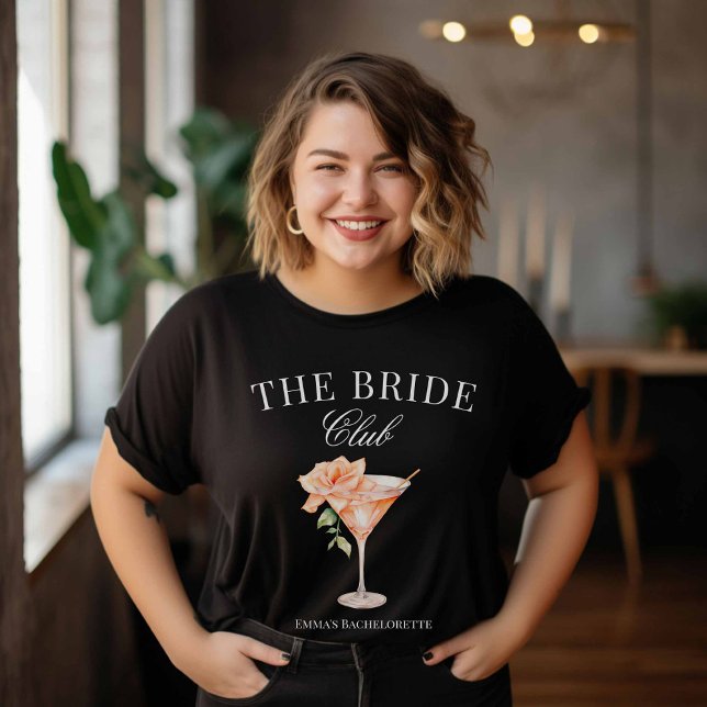 O Cocktail Blush Club da Noiva (Blush Cocktail Collection Bride Tshirt)
