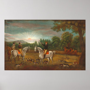 O começo da caça - Poster de arte norte-americana