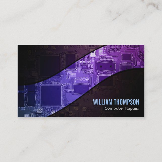 O computador repara cartões de visitas (Frente)