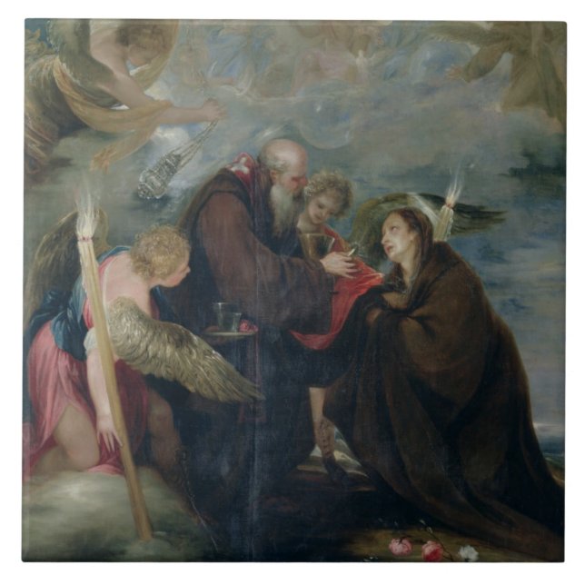 O comunhão do rosa do St. de Viterbo (Virgin) (Frente)