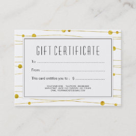 O confete Dourado e preto encalha o certificado de