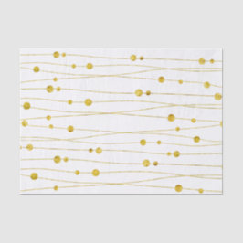 O confete Dourado encalha o lenço de papel