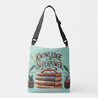 O conhecimento é meu superpoder - Book Lover Bolsa