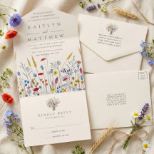 O Conjunto de Casamento Prado de Flores Silvestres