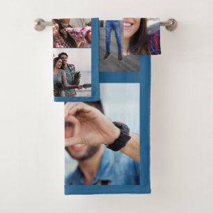 O conjunto personalizado de toalhas de cores FOTOS
