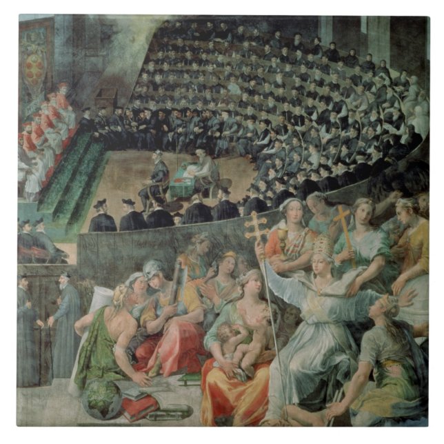 O Conselho de Trent, 1588-89 (fresco) (Frente)