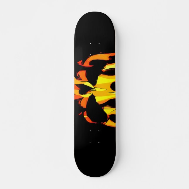 O conselho flamejante do skate do crânio (Frente)