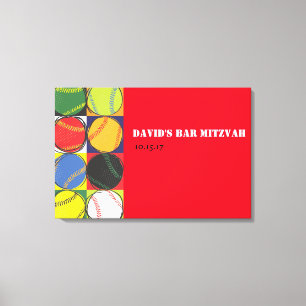 O conselho retro das canvas do login do basebol