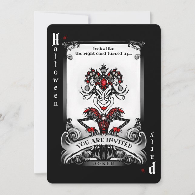 O Convite à Festa de Halloween do Cartão de Coring (Frente)