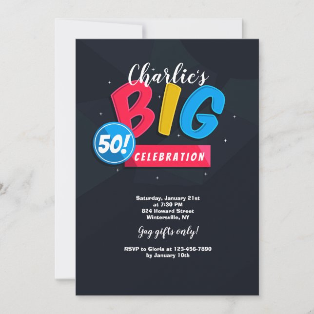 O Convite Big 50 (Frente)