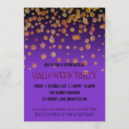 O convite da festa de Halloween jack o' lanterna r