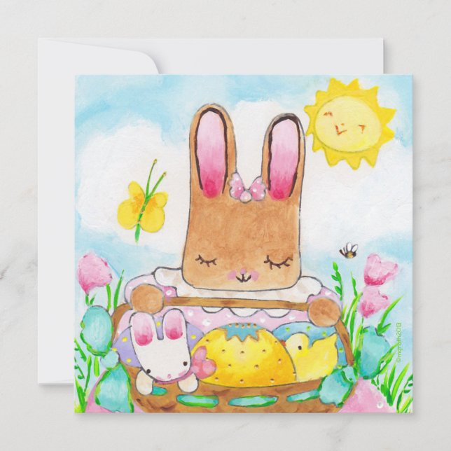 O convite da Mary para a Cesta de Páscoa (Frente)