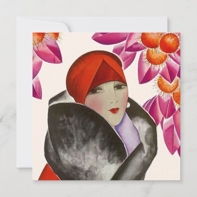 O CONVITE DE ANIVERSÁRIO DA MULHER ELEGANTE (Frente)