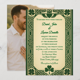 O Convite de Casamento com Foto do Selo Gaélico