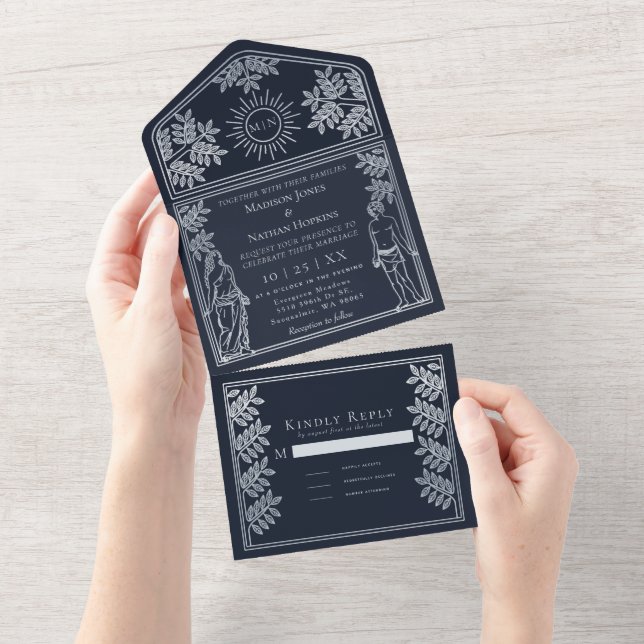 O Convite de casamento da placa de tarot prateada  (Tearaway)