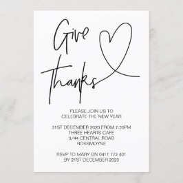 O convite de festas da acção de graças dá