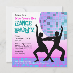 O Convite de festas de dança rosa- de dança de a