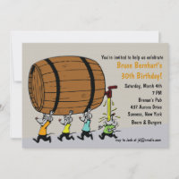 O Convite de festas Keg