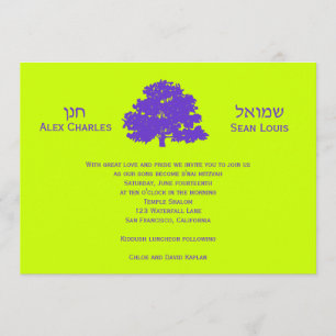 O convite de Mitzvah do bar junta a árvore de vid