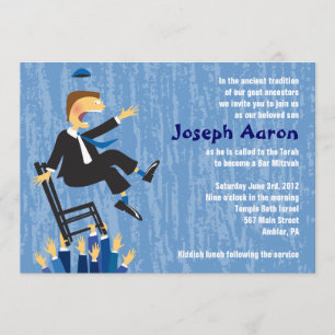 O convite de Mitzvah do bastão do bar da dança da
