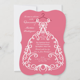 O Convite De Vestido Da Parte