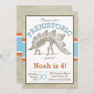 O convite Dino do dinossauro convida