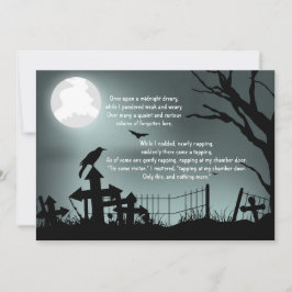 O Convite do Festa de Halloween de Raven Poe