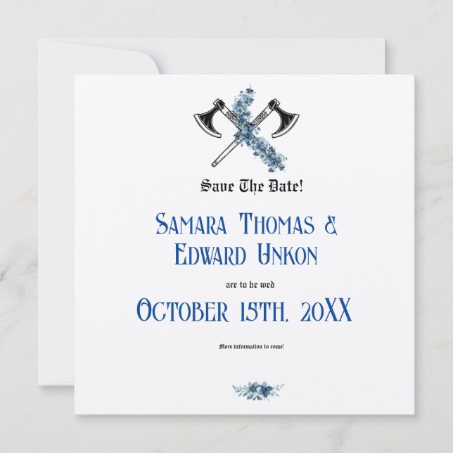 O Convite Elegante Viking (Frente)