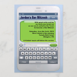 O convite OBRIGATÓRIO de Mitzvah do bar de TEXTER