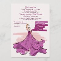O Convite Para A Apresentação De Moda Violeta