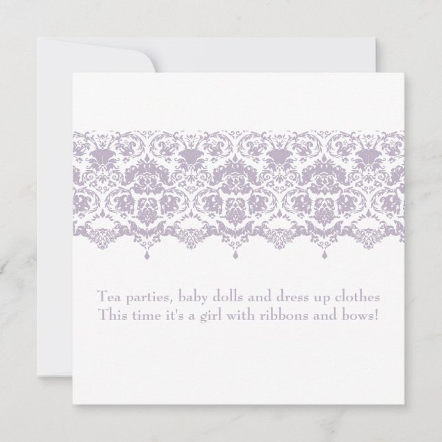 O Convite Para Bebê Da Anette (Frente)