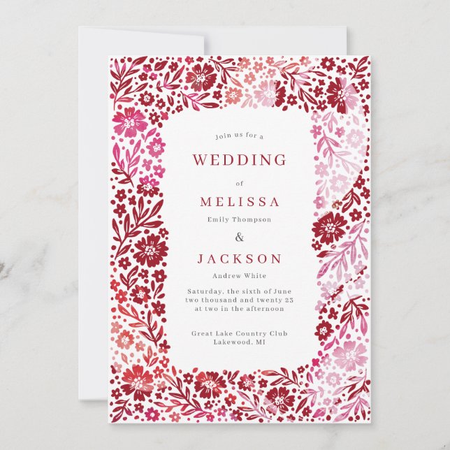 O convite para casamento de uma armação elegante R (Frente)