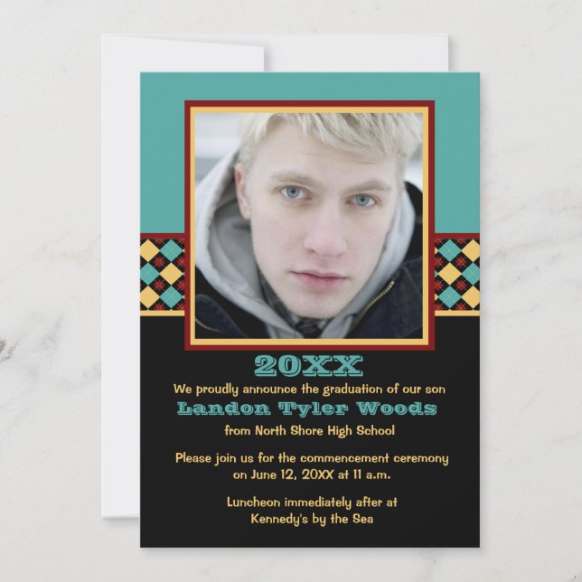 O Convite Para Graduação De Fotos Em Oxford (Frente)