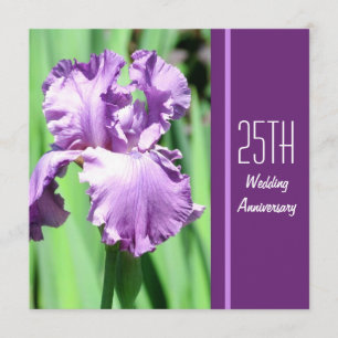 O Convite para o Aniversário do Casamento Iris Pur