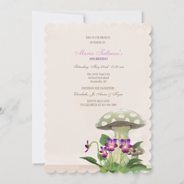 O Convite Para O Jardim Do Cogumelo (Frente)