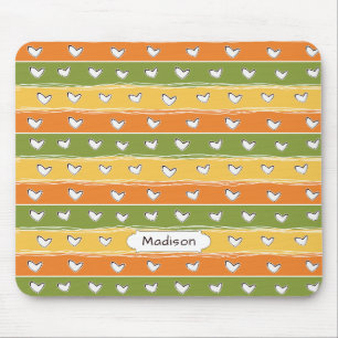 O coração Doodles o mousepad conhecido feito sob