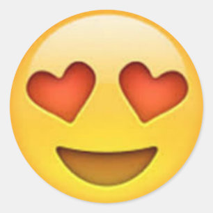 O coração eyes a etiqueta de Emoji
