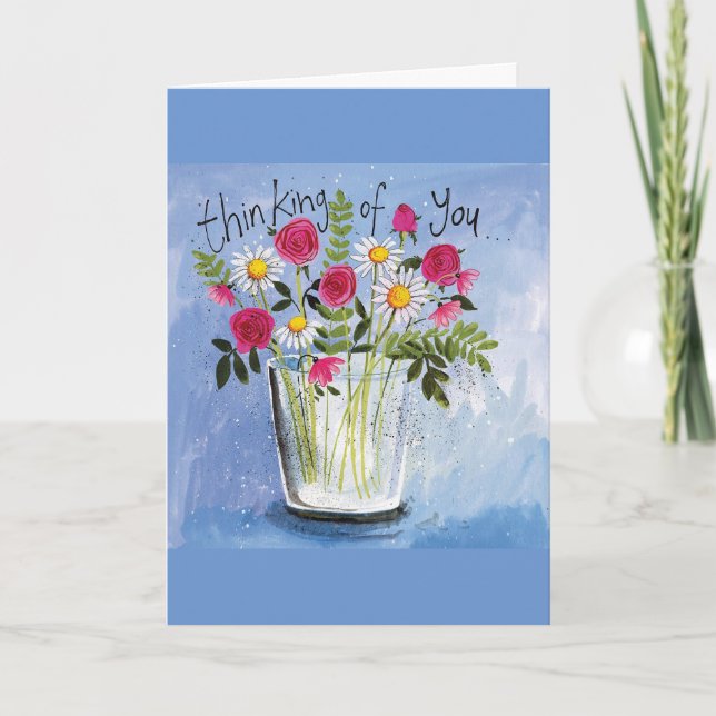 O CORAÇÃO PINTADO ENVIA "PENSANDO NO CARTÃO DE ANI (Frente)