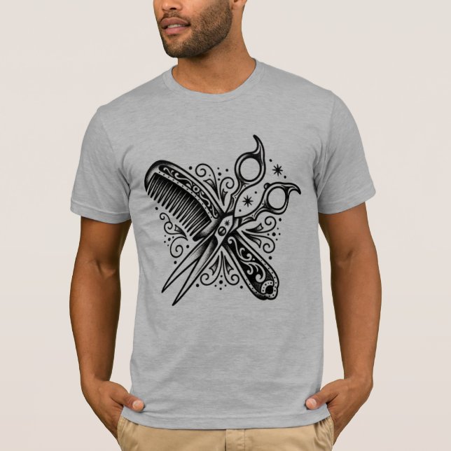 O Corte & Arte | Camiseta Tradicional de Barbeiro  (Frente)