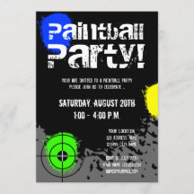 O costume dos convites de festas | do Paintball