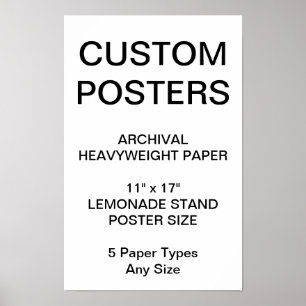 O costume personalizou 11" o poster de papel de
