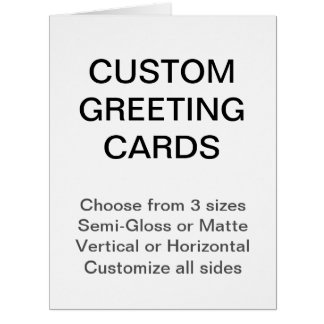 O costume personalizou 8,5" x 11" o cartão Matte