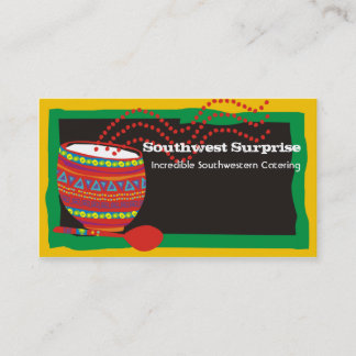 O cozinhar mexicano decorou cartões de visitas da