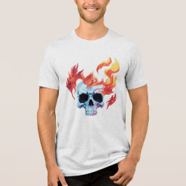 O crânio em chamas