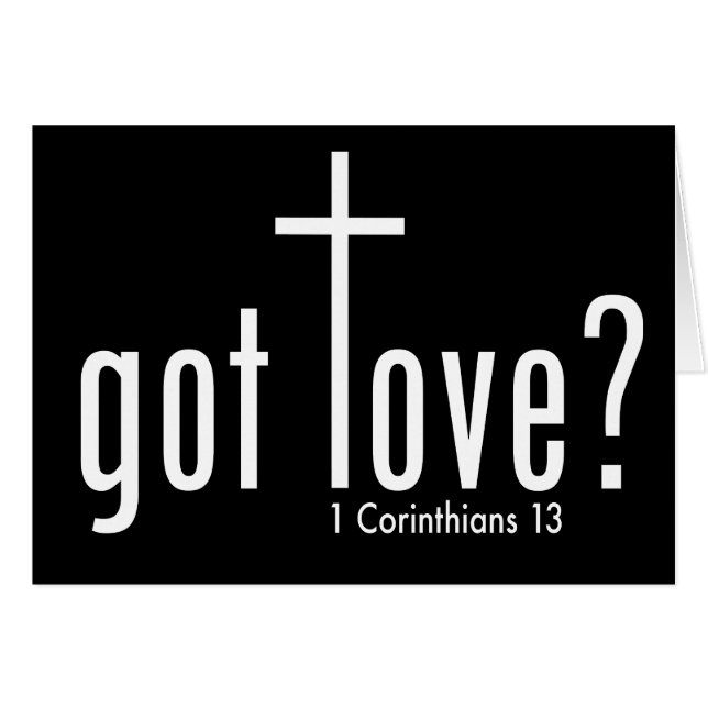 O cristão "obteve o amor?" Cartão dobrado (Frente horizontal)