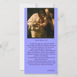 O Cristo Risen vê o Cartão com fotos-Tomás como po